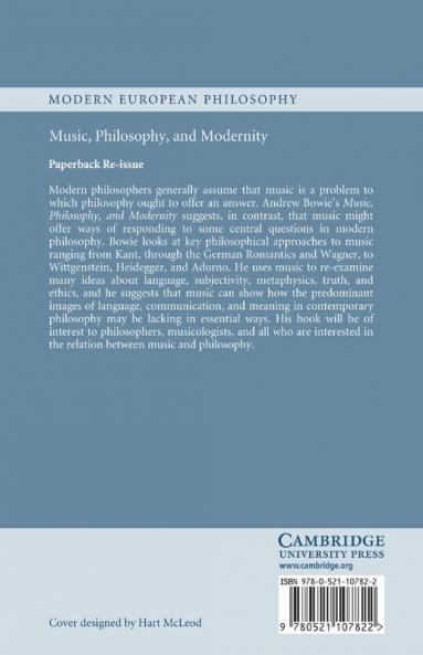 Music Philosophy and Modernity