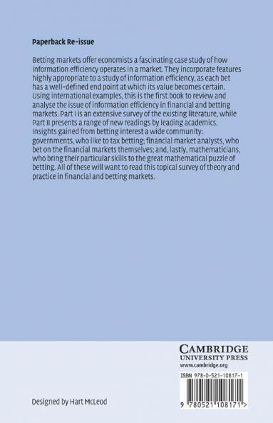 Information Efficiency in Financial and Betting Markets