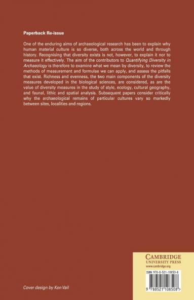 Quantifying Diversity in Archaeology