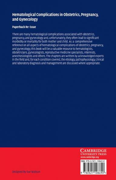 Hematological Complications in Obstetrics Pregnancy and Gynecology