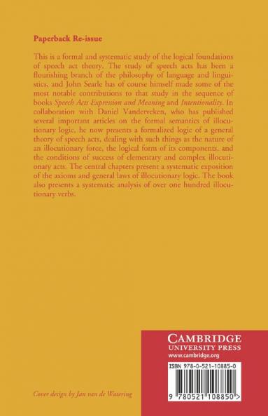 Foundations of Illocutionary Logic