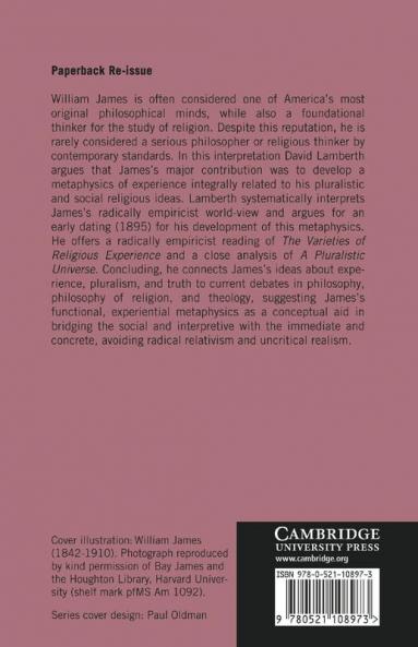 William James and the Metaphysics of Experience