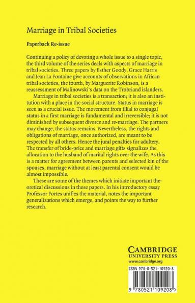 Marriage in Tribal Societies