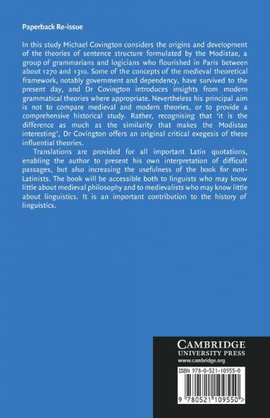 Syntactic Theory in the High Middle Ages