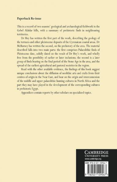 Prehistory and Pleistocene Geology in Cyrenaican Libya