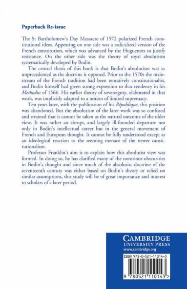 Jean Bodin and the Rise of Absolutist Theory