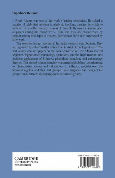 The Selected Works of J. Frank Adams Volume II