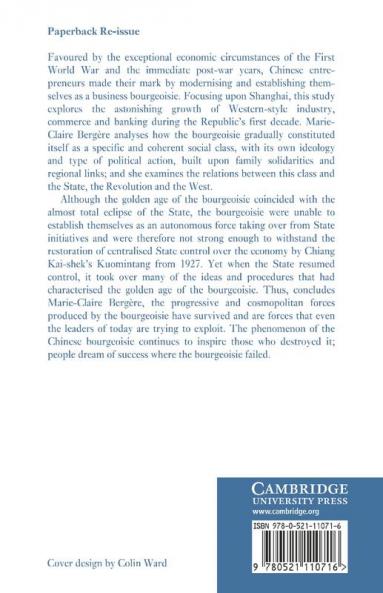 The Golden Age of the Chinese Bourgeoisie 1911 1937