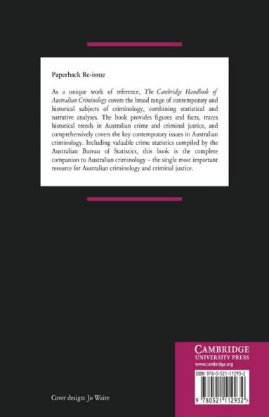 The Cambridge Handbook of Australian Criminology