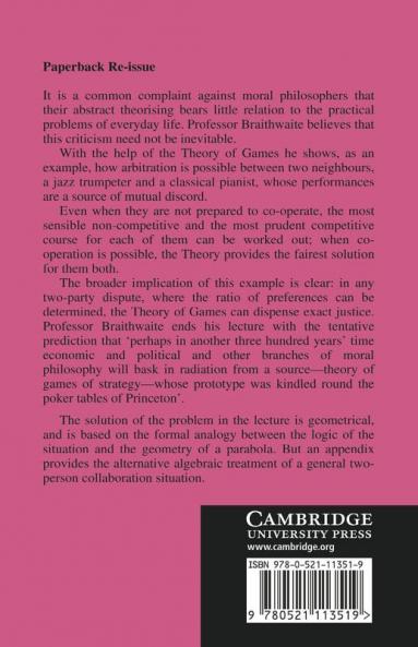 Theory of Games as a Tool for the Moral Philosopher
