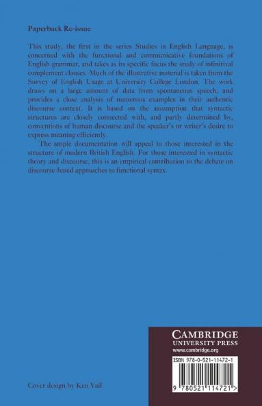 Infinitival Complement Clauses in English