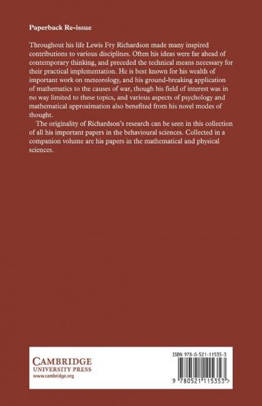 The Collected Papers of Lewis Fry Richardson