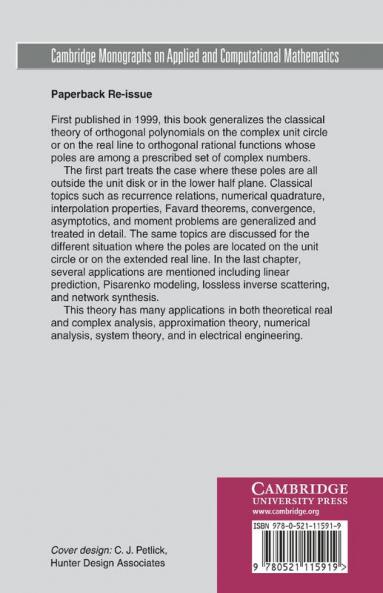 Orthogonal Rational Functions