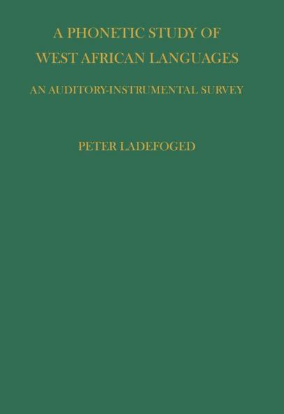 Phonetic Study of West African Languages