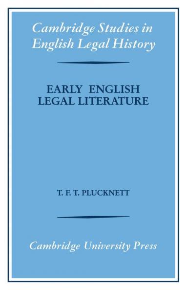 Early English Legal Literature