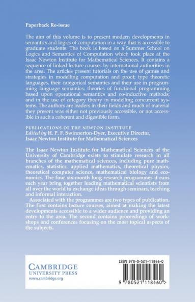 Semantics and Logics of Computation