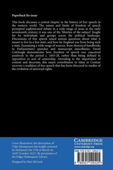 Freedom of Speech in Early Stuart England