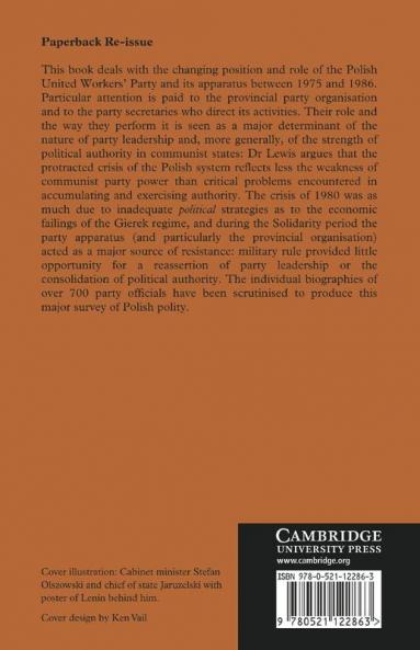 Political Authority and Party Secretaries in Poland 1975 1986