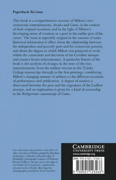 John Milton's Aristocratic Entertainments