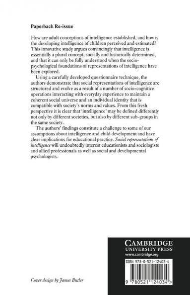 Social Representations of Intelligence