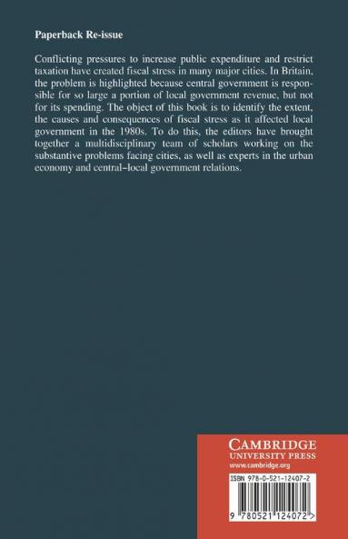 Fiscal Stress in Cities