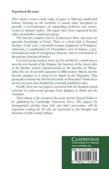 Studies in Fifth Century Thought and Literature