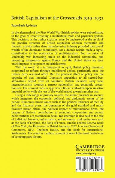 British Capitalism at the Crossroads 1919 1932