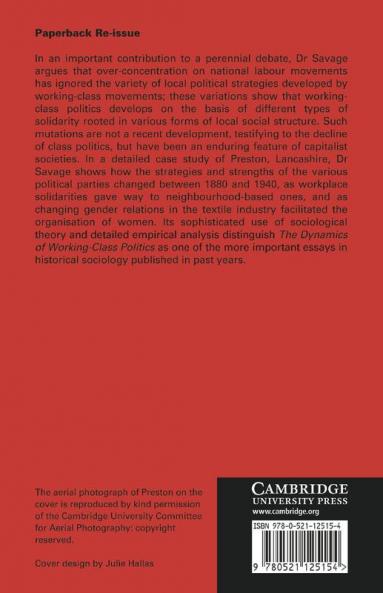 The Dynamics of Working-Class Politics