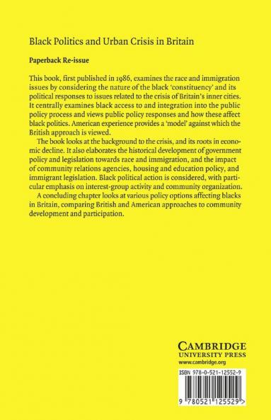 Black Politics and Urban Crisis in Britain
