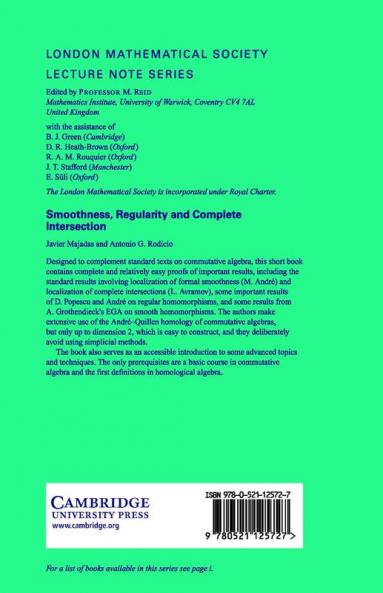 Smoothness Regularity and Complete Intersection