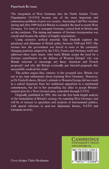 Britain's Policy for West German Rearmament 1950 1955