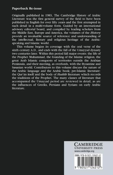 Arabic Literature to the End of the Umayyad Period