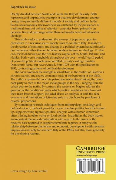 Patronage Power and Poverty in Southern Italy