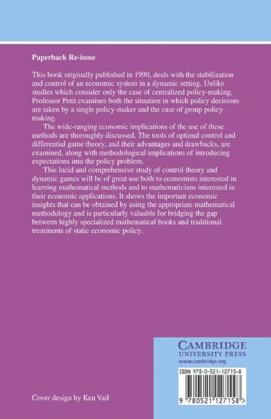Control Theory and Dynamic Games in Economic Policy Analysis