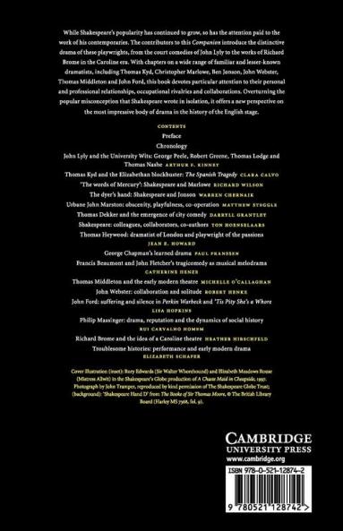 The Cambridge Companion to Shakespeare and Contemporary Dramatists