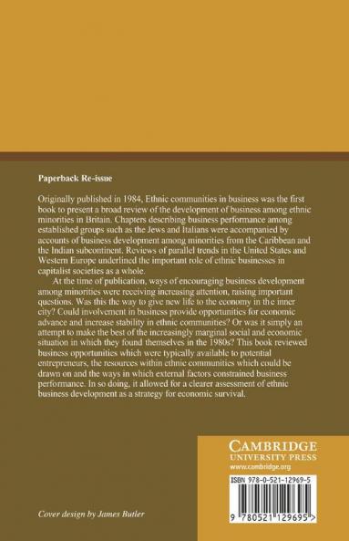 Ethnic Communities in Business