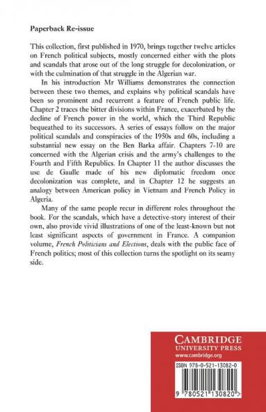 Wars Plots and Scandals in Post-War France