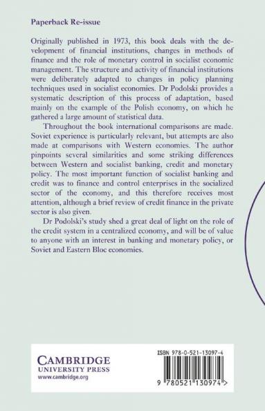 Socialist Banking and Monetary Control