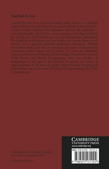 Degeneration Culture and the Novel