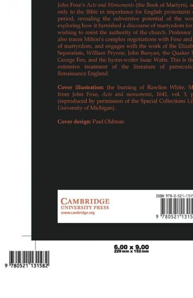 Discourses of Martyrdom in English Literature 1563 1694