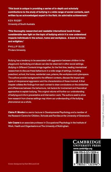 Bullying in Different Contexts