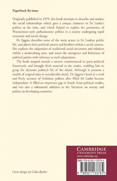 Caste and Family Politics Sinhalese 1947 1976