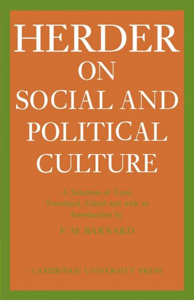 J. G. Herder on Social and Political Culture