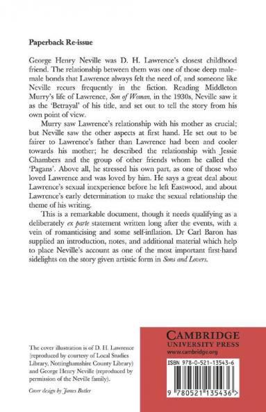 A Memoir of D. H. Lawrence