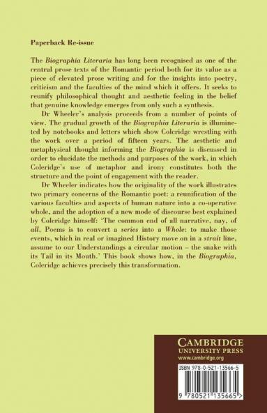 Sources Processes and Methods in Coleridge's 'Biographia Literaria'