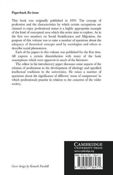 Professions and Professionalization