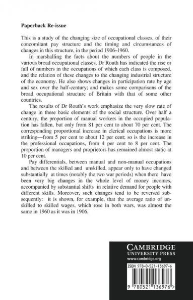 Occupation and Pay in Great Britain 1906 60