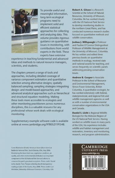 Design and Analysis of Long-Term Ecological Monitoring Studies. Edited by Robert A. Gitzen ... [Et Al.]