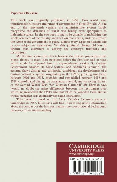 Cabinet Government and War 1890 1940