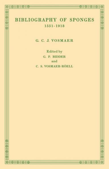 Bibliography of Sponges 1551 1913